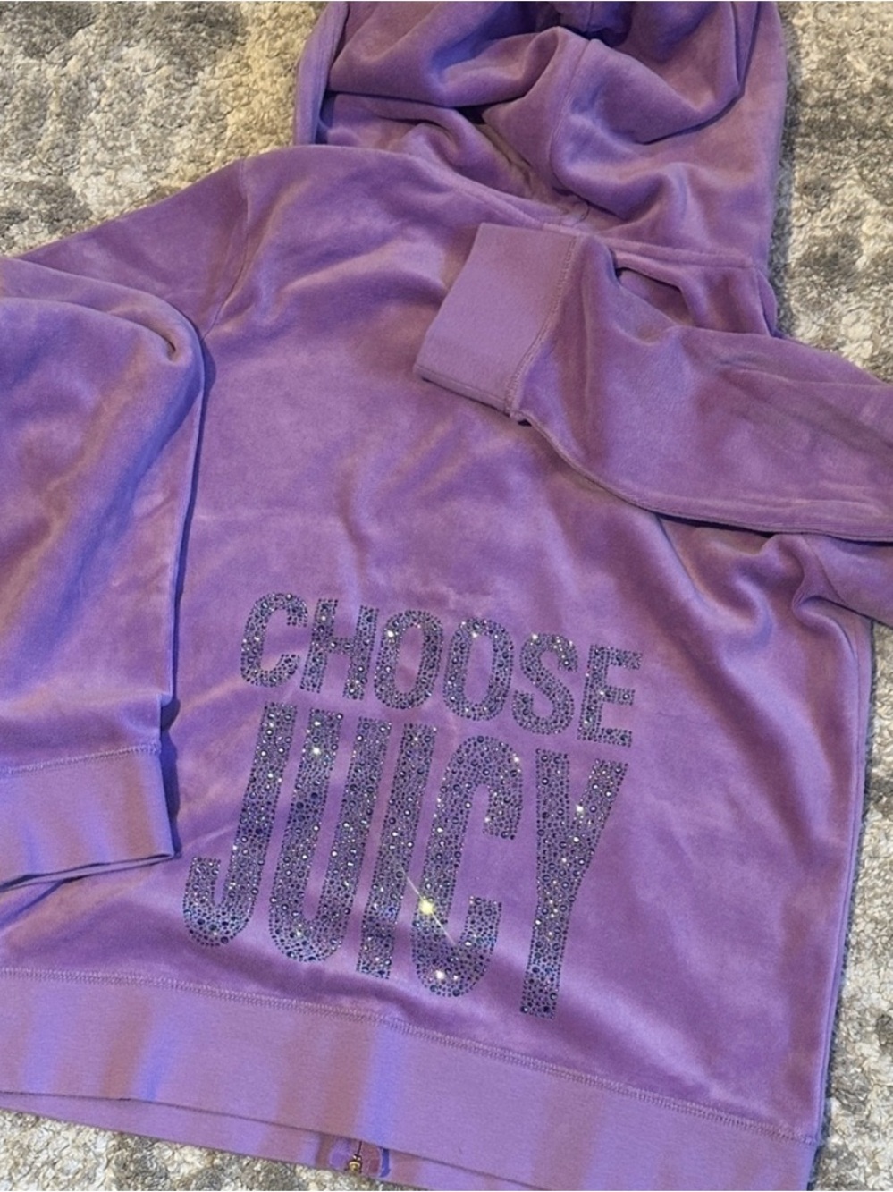 Juicy Couture Purple Velour 'Choose Juicy' Hoodie 💜